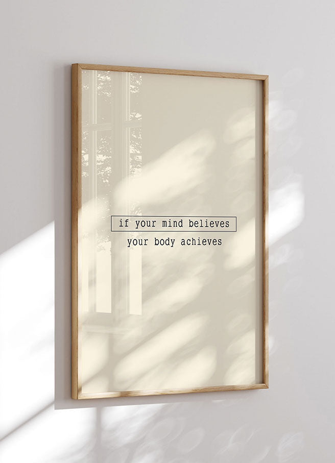 Believe and Achieve Typography Poster