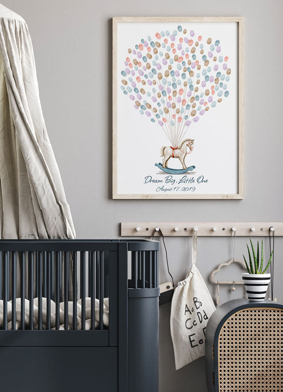 Carousel Horse Thumbprint Guestbook