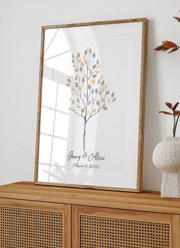 Poetic Pencil Sketched Fingerprint Tree
