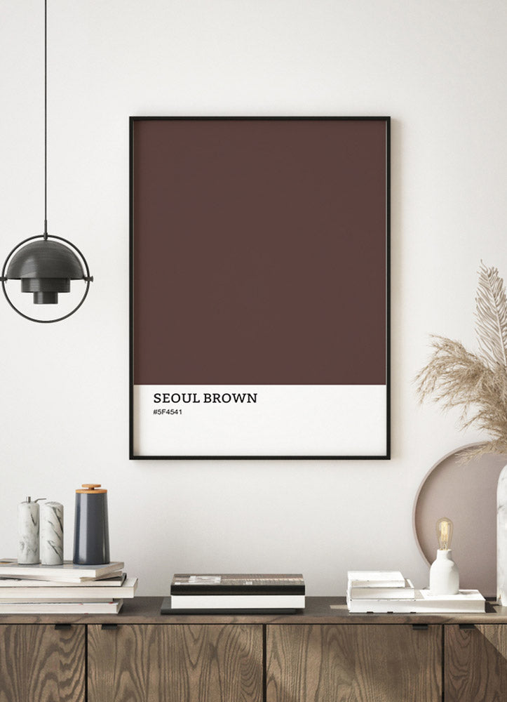 Seoul Brown Color Poster