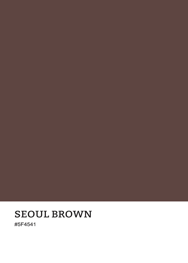 Seoul Brown Color Poster