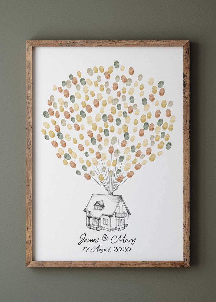 Up House Fingerprint Guestbook