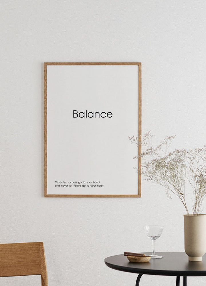 Balance Typography Poster