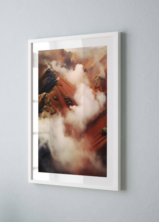 Misty Mountain Landscape Poster