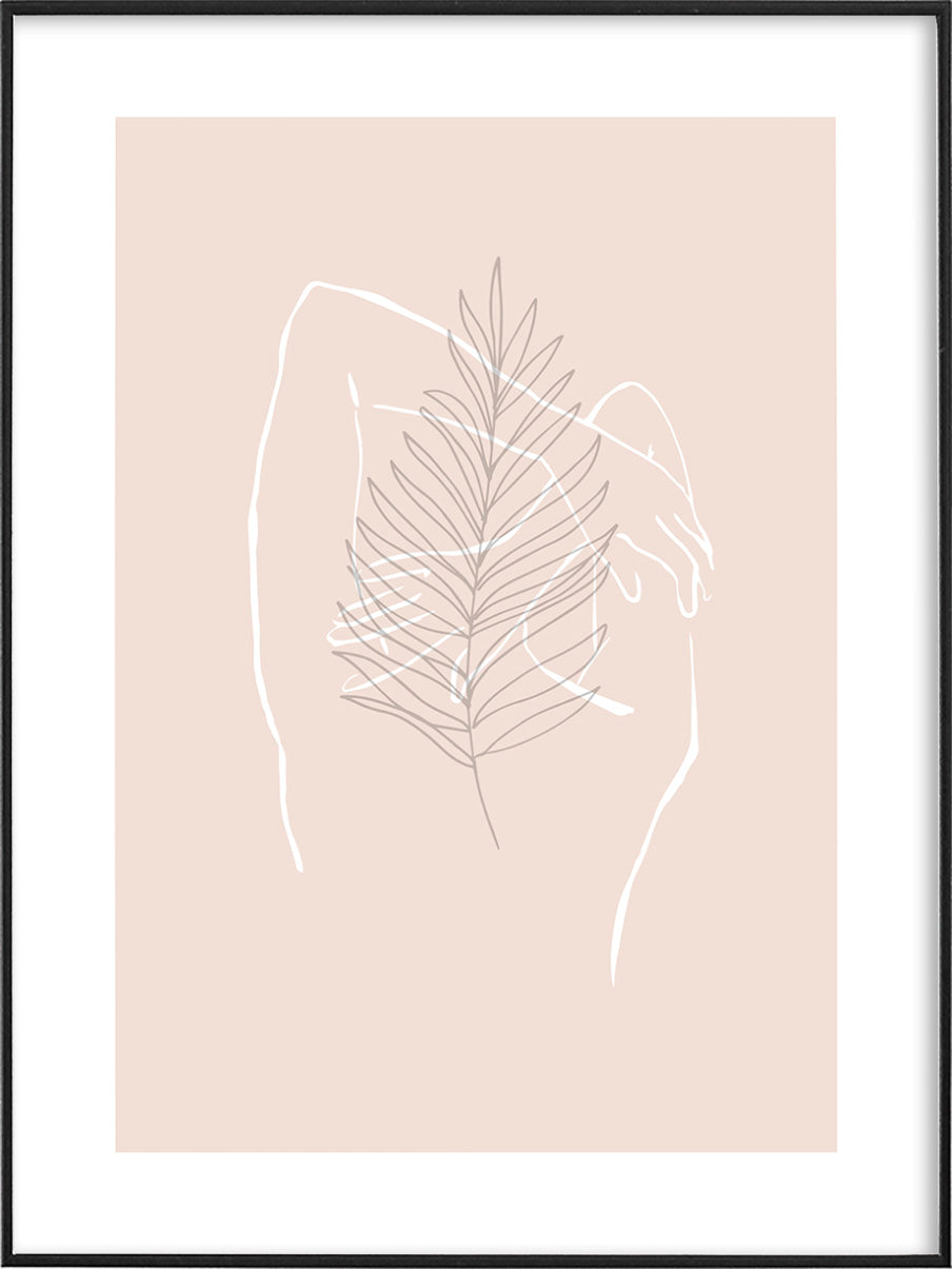 WOMAN SILHOUETTE LINE ARTPosterMARY & FAPMARY & FAP