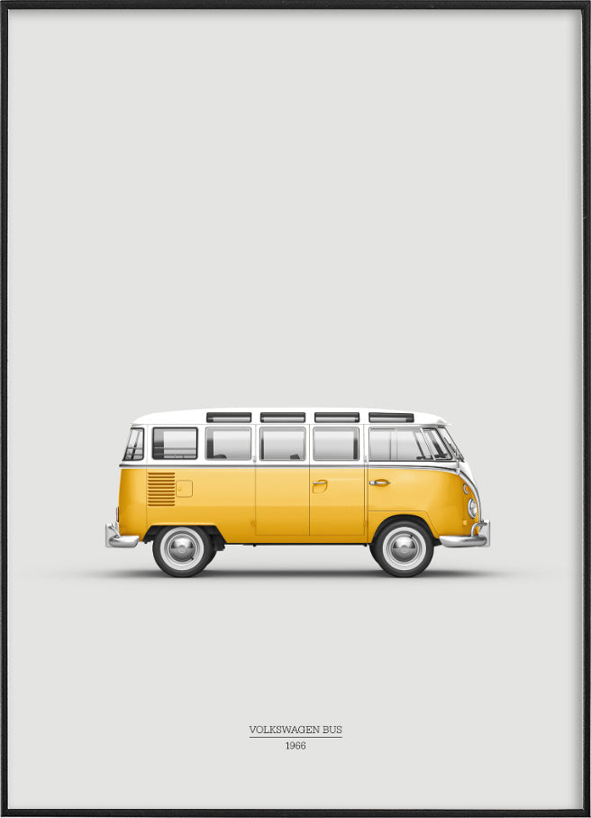 VW BUS ILLUSTRATIONPosterFinger Art PrintsMARY & FAP
