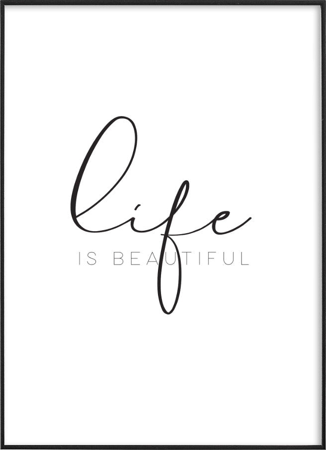 LIFE IS BEAUTIFULPosterFinger Art PrintsMARY & FAP