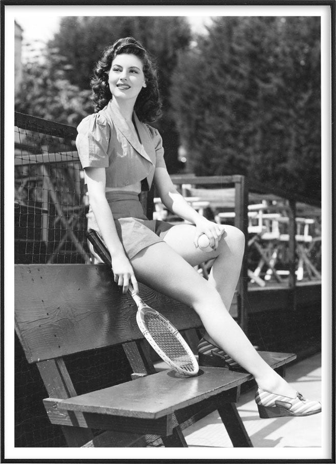 AVA GARDNER PLAYING TENNISPosterMARY & FAPMARY & FAP