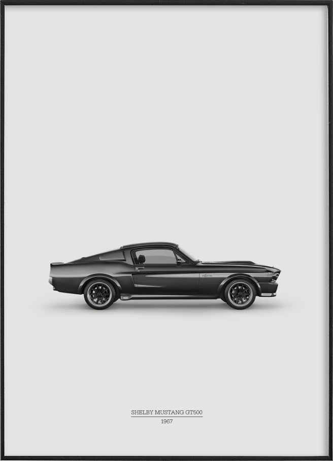 SHELBY MUSTANG GT500PosterFinger Art PrintsMARY & FAP