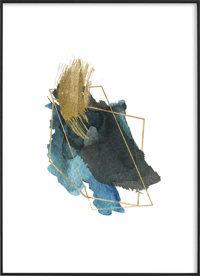 WATERCOLOR ABSTRACT POSTERPosterFinger Art PrintsMARY & FAP