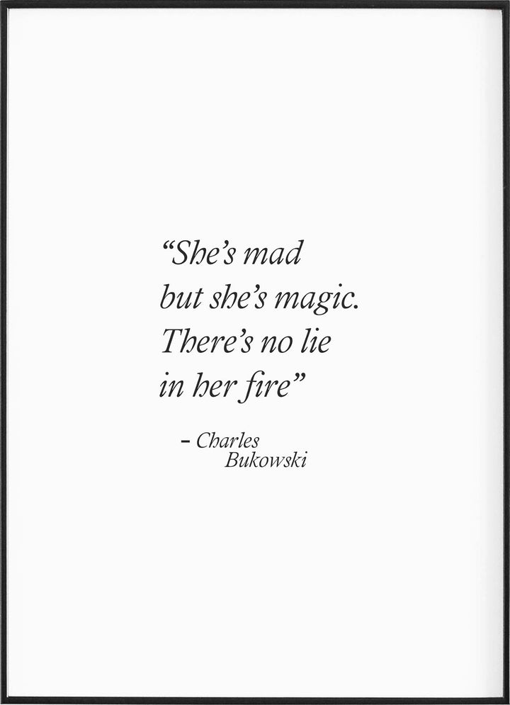 CHARLES BUKOWSKI QUOTEPosterFinger Art PrintsMARY & FAP