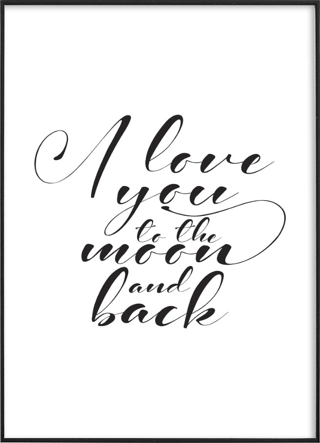 I LOVE YOU TO THE MOON AND BACKPosterFinger Art PrintsMARY & FAP
