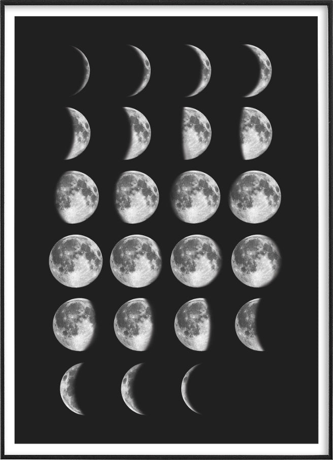 MOON PHASES POSTERPosterFinger Art PrintsMARY & FAP