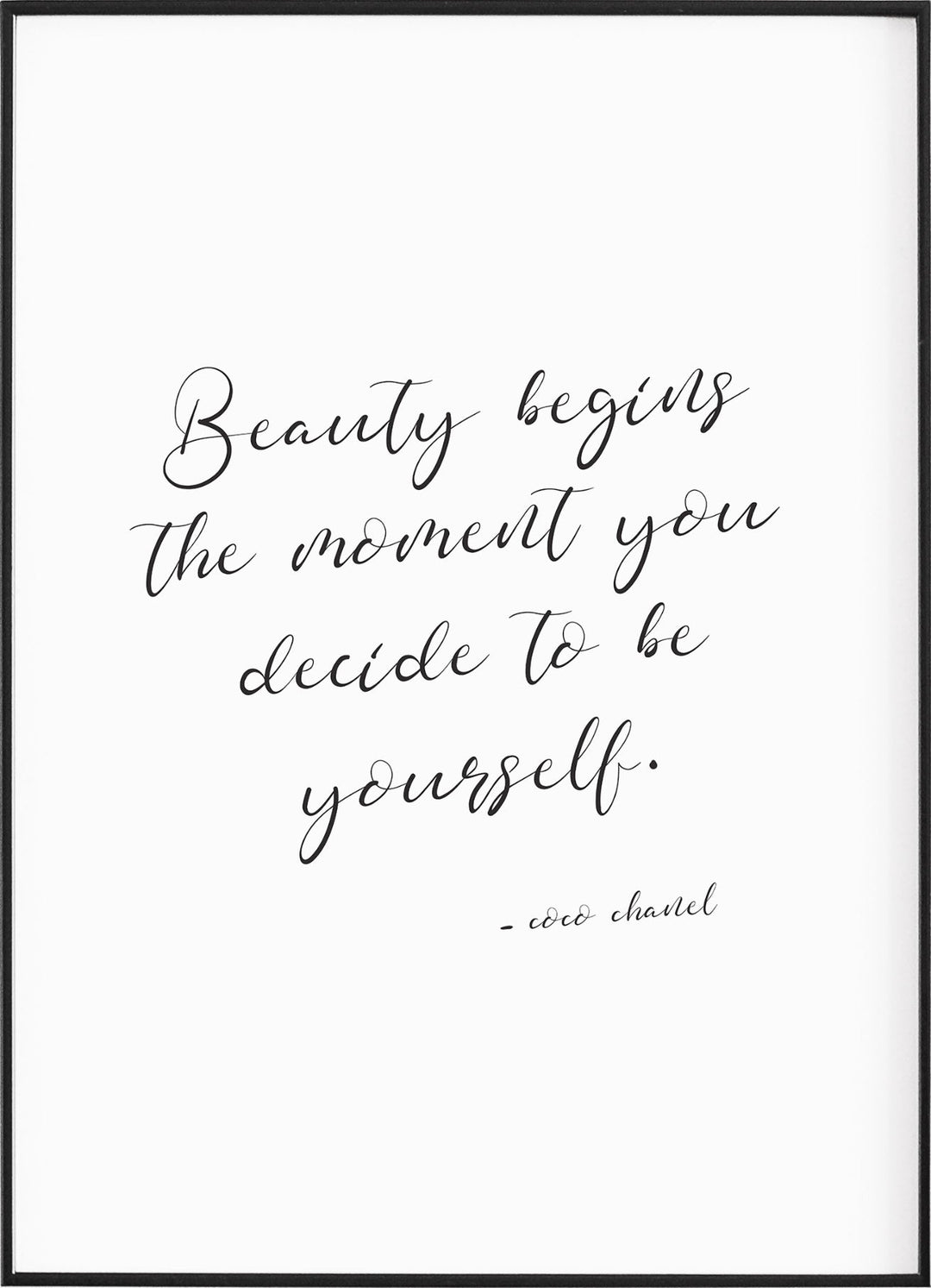COCO CHANEL QUOTEPosterFinger Art PrintsMARY & FAP