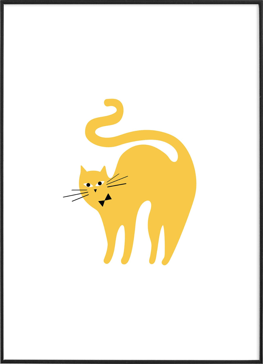 YELLOW CAT POSTERPosterFinger Art PrintsMARY & FAP