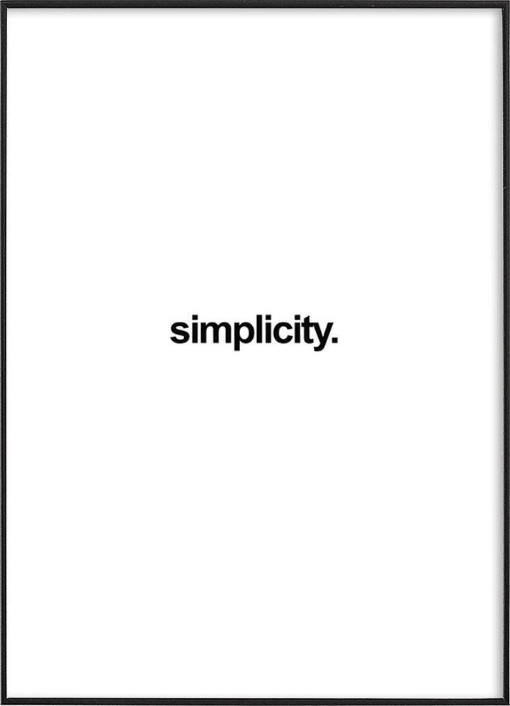Simplicity PosterPosterMARY&FAPMARY & FAP