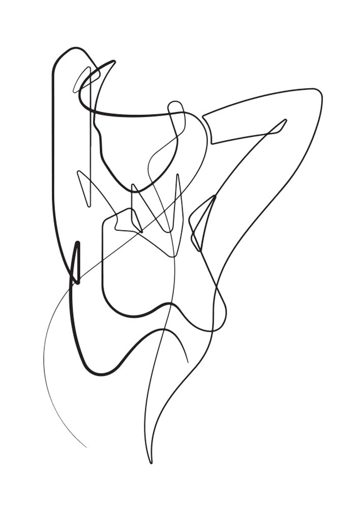 Female Body Line Art Poster N.7PosterMARY&FAPMARY & FAP